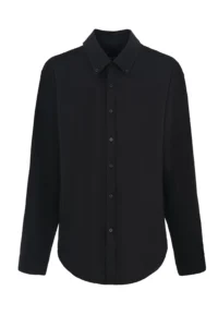 Black cotton shirt with a loose fit be Gentleman 5