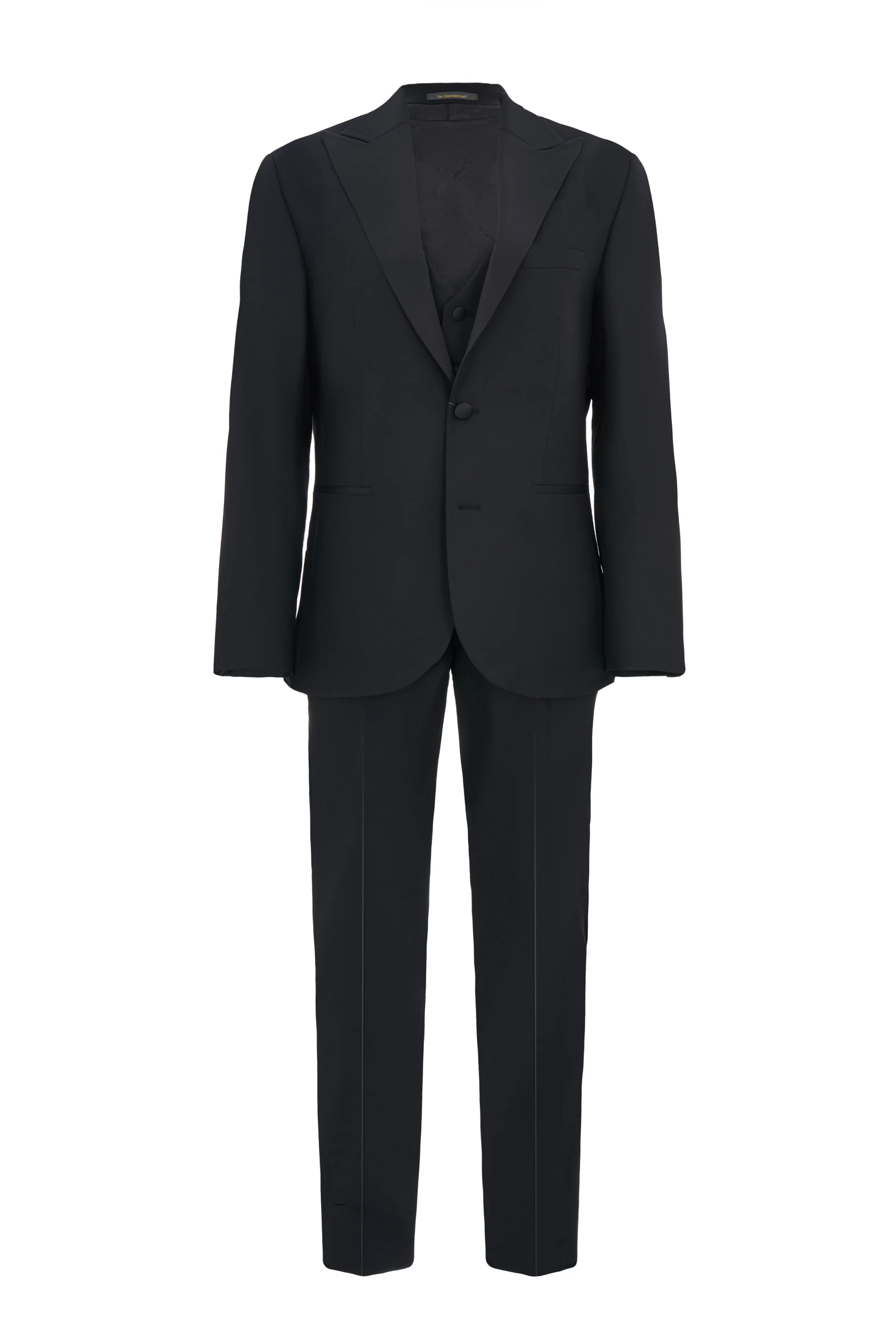 be Gentleman Men's tuxedo with sharp lapels with wool black