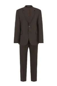 Men’s suit with wool chocolate oversized be Gentleman 5