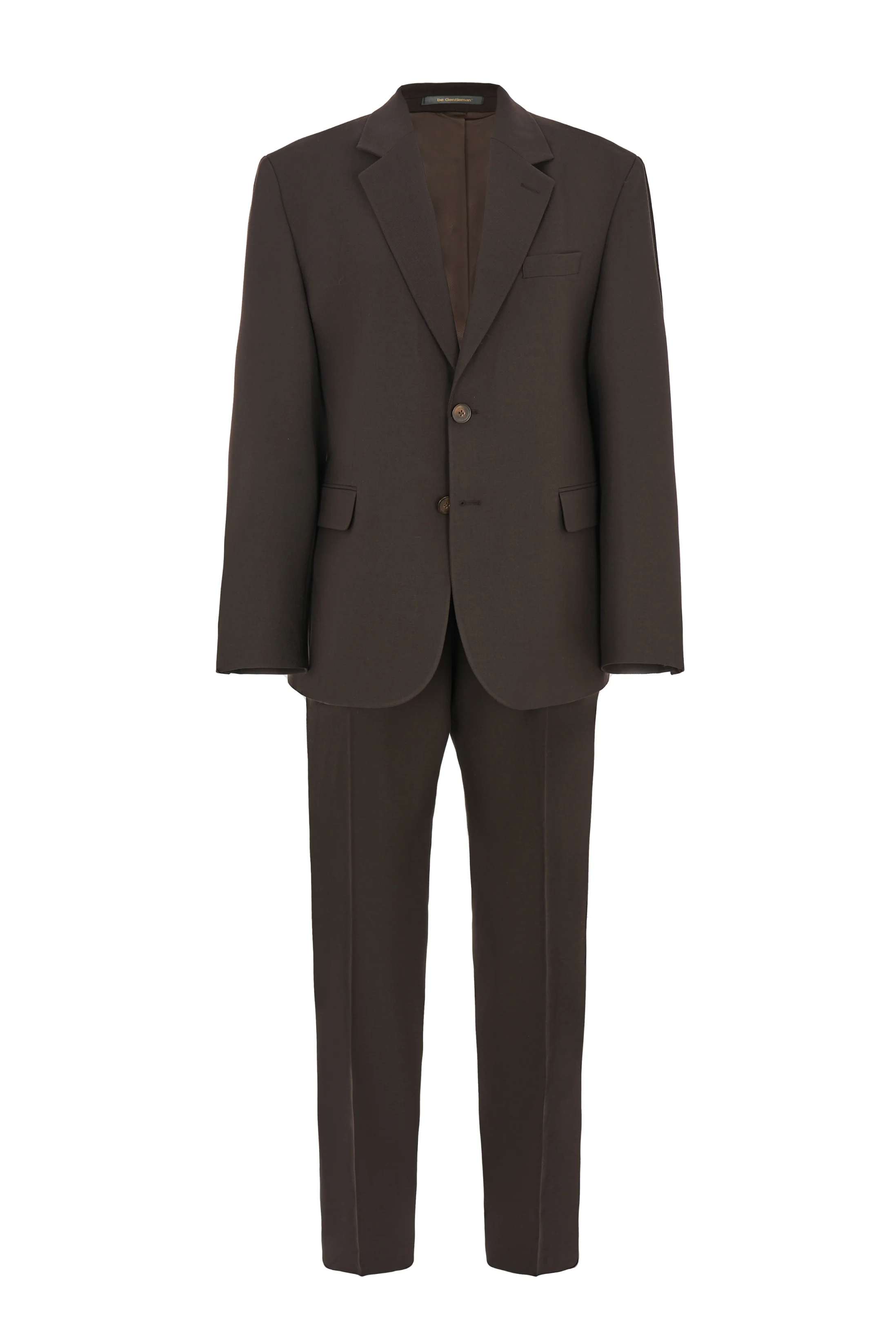 be Gentleman Men's suit with wool chocolate oversized