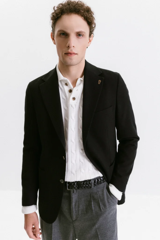 Black jacket with wool be Gentleman 2