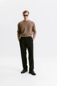 Brown oversized wool pants be Gentleman 5