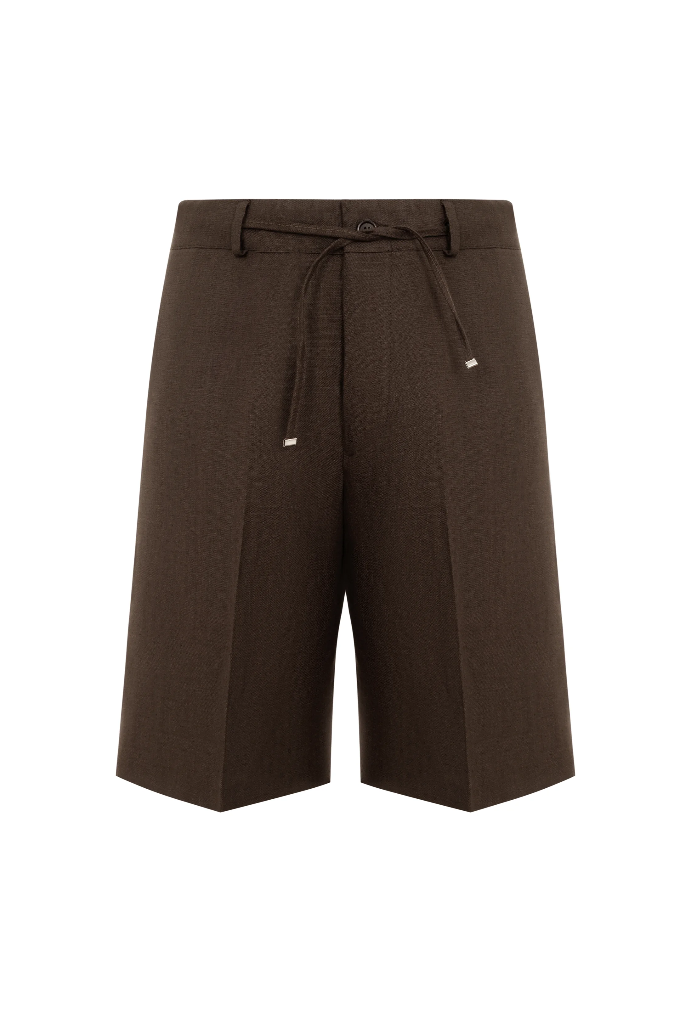 Шорти лляні коричневі