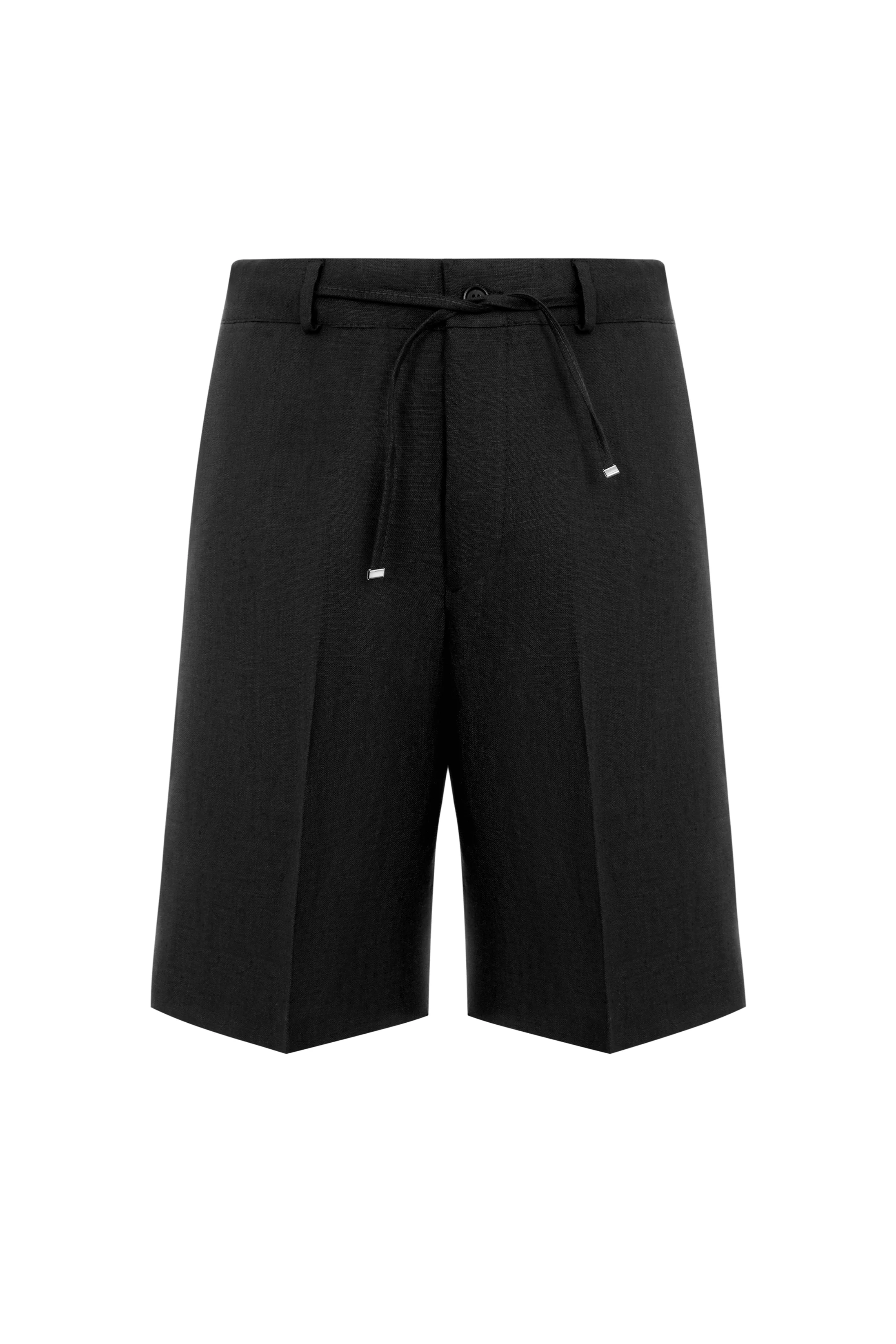 Шорти лляні чорні