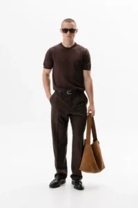 Штани коричневі прямого крою be Gentleman 5