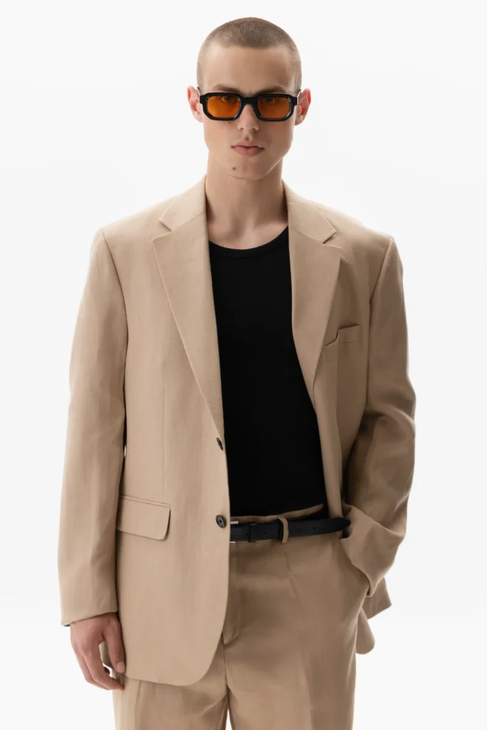 Костюм лляний пісочний be Gentleman 2