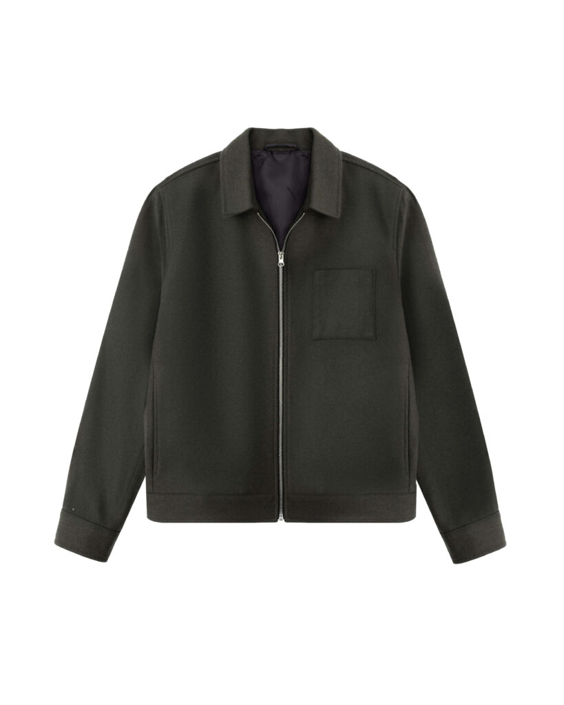 Куртка на основі вовни оливкова be Gentleman 2