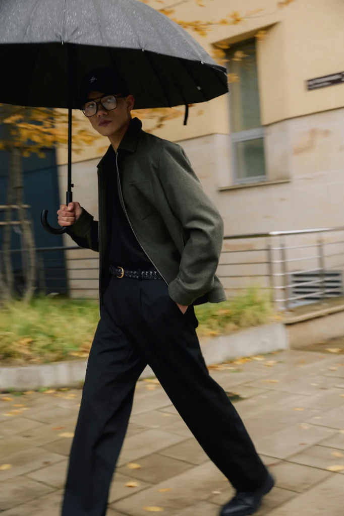 Куртка на основі вовни оливкова be Gentleman 2