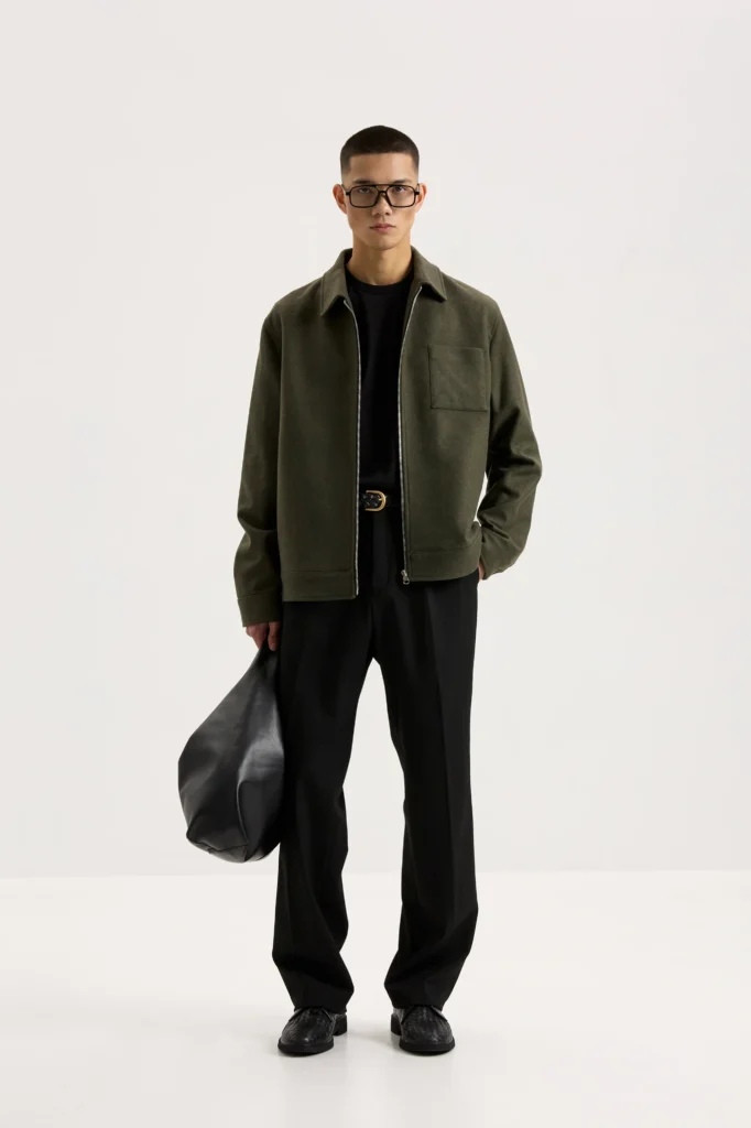 Куртка на основі вовни оливкова be Gentleman 2