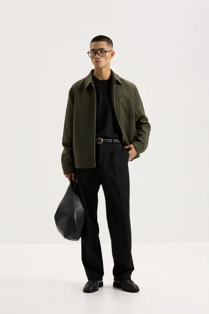 Куртка на основі вовни оливкова be Gentleman 2