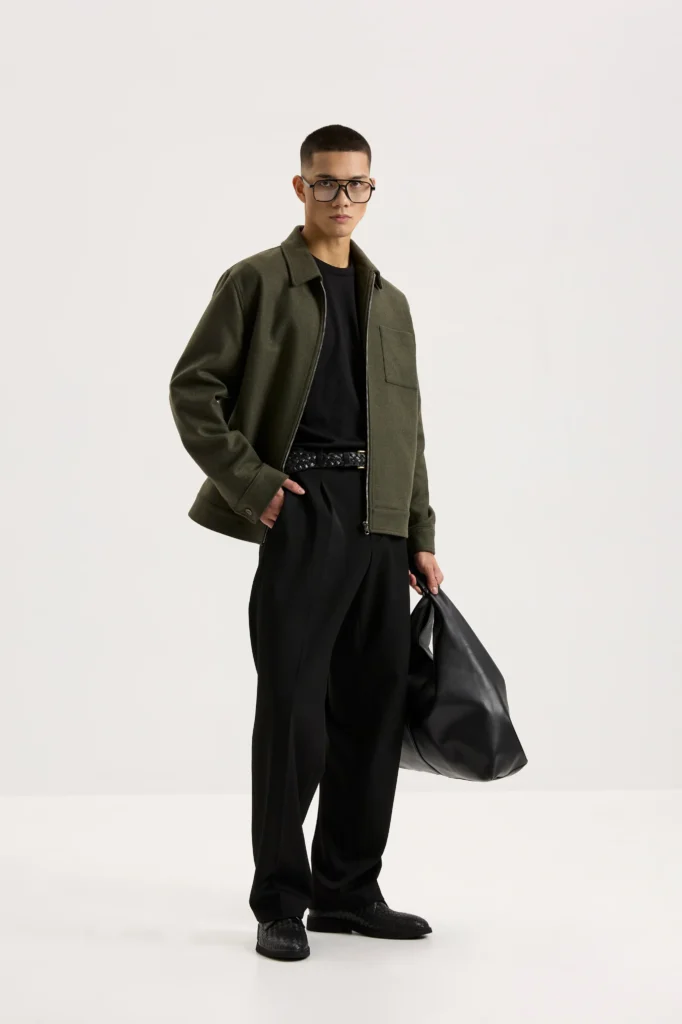 Куртка на основі вовни оливкова be Gentleman 2