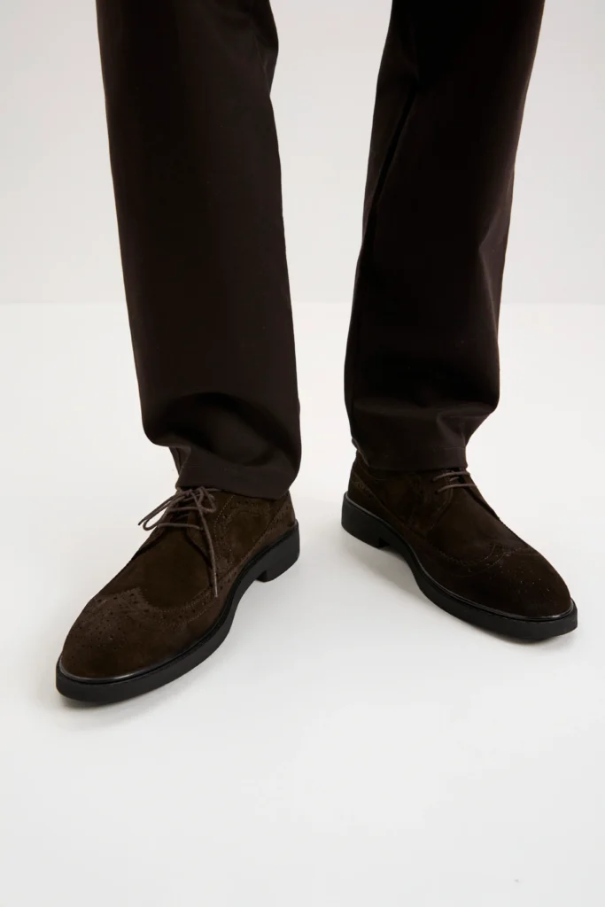Туфлі-броги замшеві коричневі be Gentleman 2