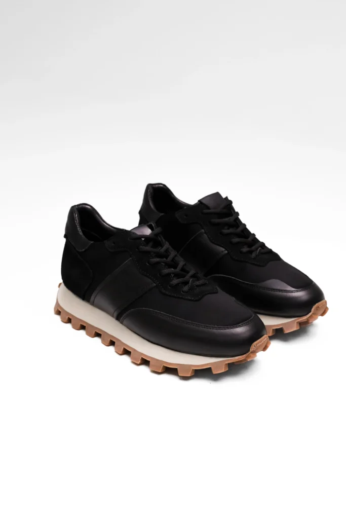 Кросівки шкіряні зі вставками чорні be Gentleman 2