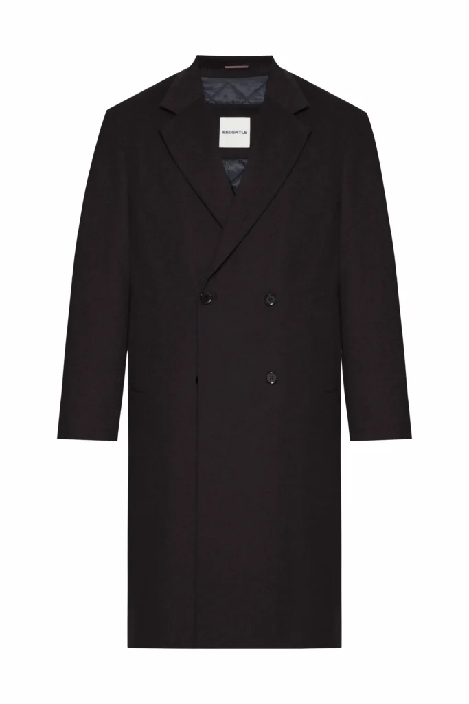 Пальто з вовною вільного крою коричневе be Gentleman 2