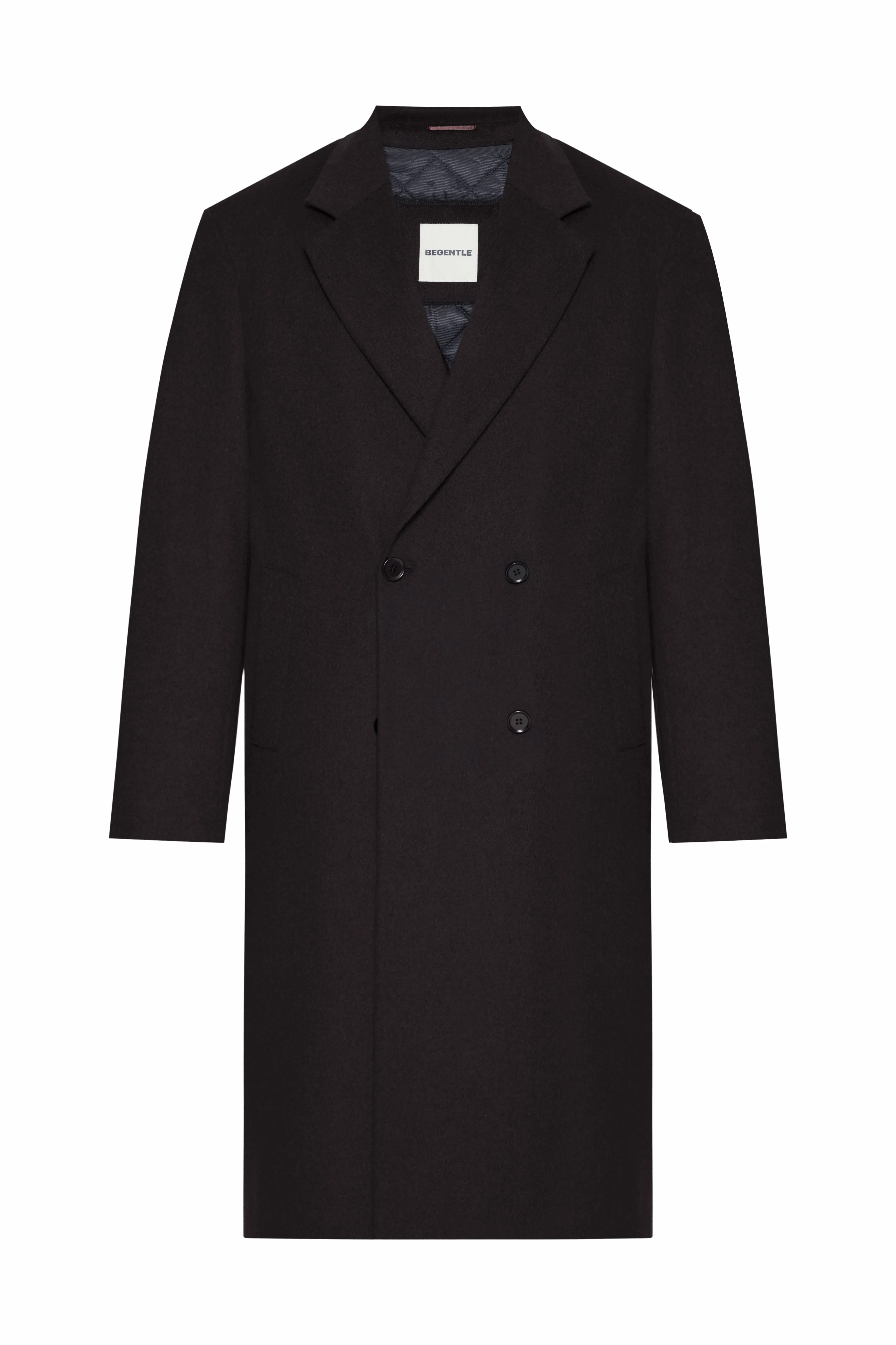 Пальто з вовною вільного крою коричневе