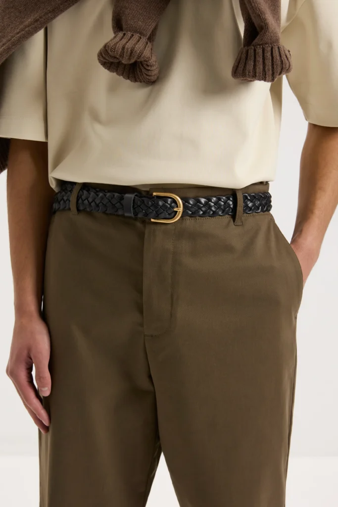 Штани-чіноси прямого крою хакі be Gentleman 2