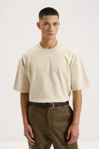Футболка бавовняна бежевого кольору be Gentleman 5