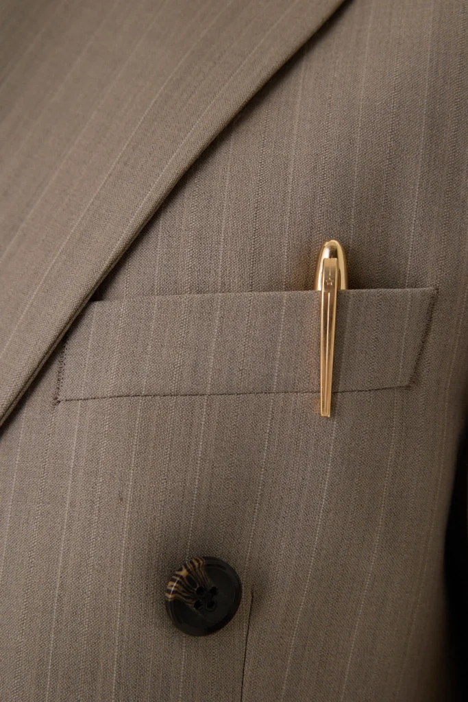 Костюм Sand Stripe Double двобортний беж в смужку be Gentleman 2