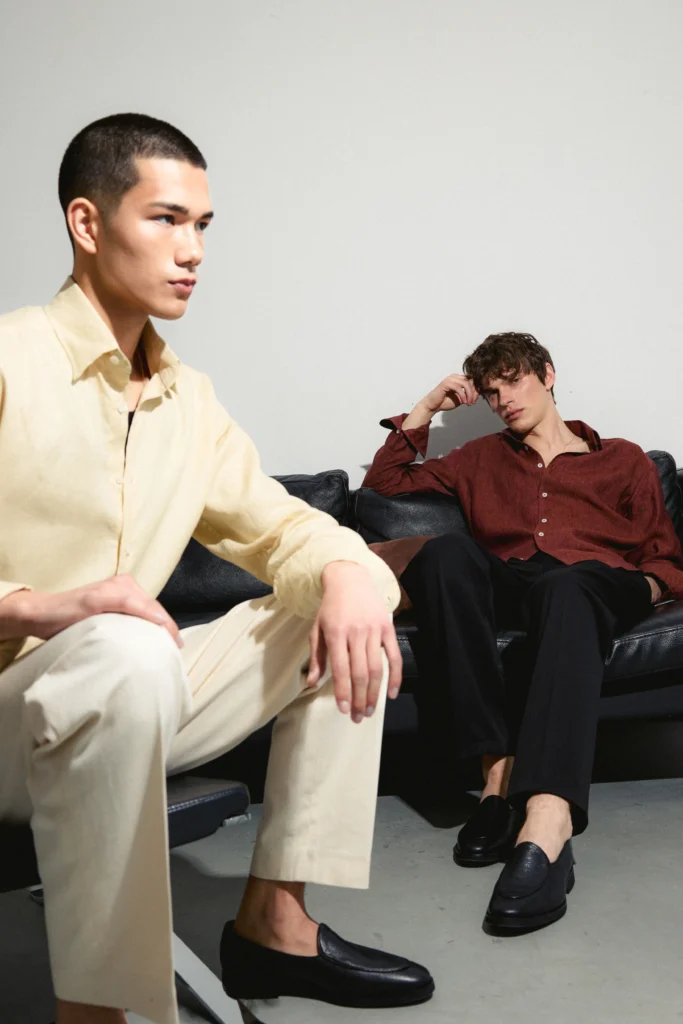 Сорочка блідо-жовта зі 100%-го італійського льону be Gentleman 2