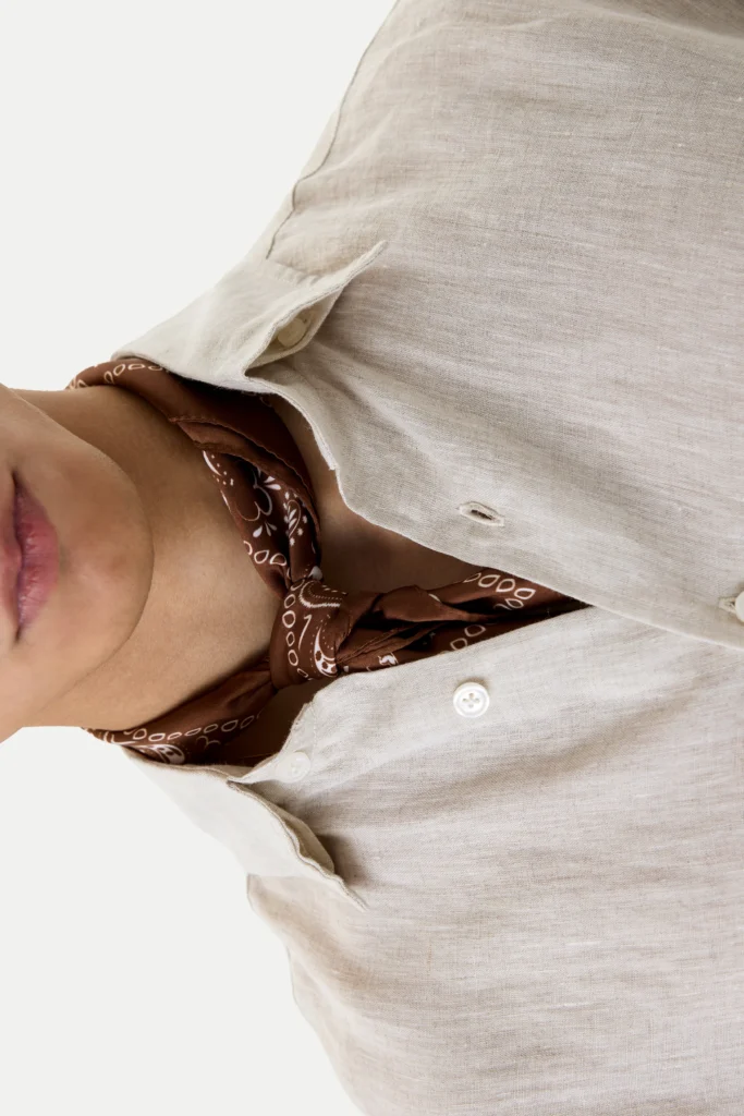 Сорочка сіра зі 100%-го італійського льону be Gentleman 2