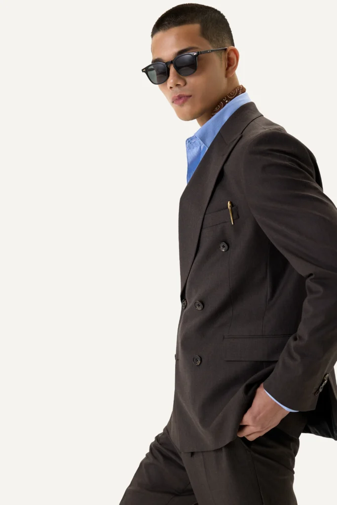 Костюм Cocoa Brown Double двобортний коричневий be Gentleman 2