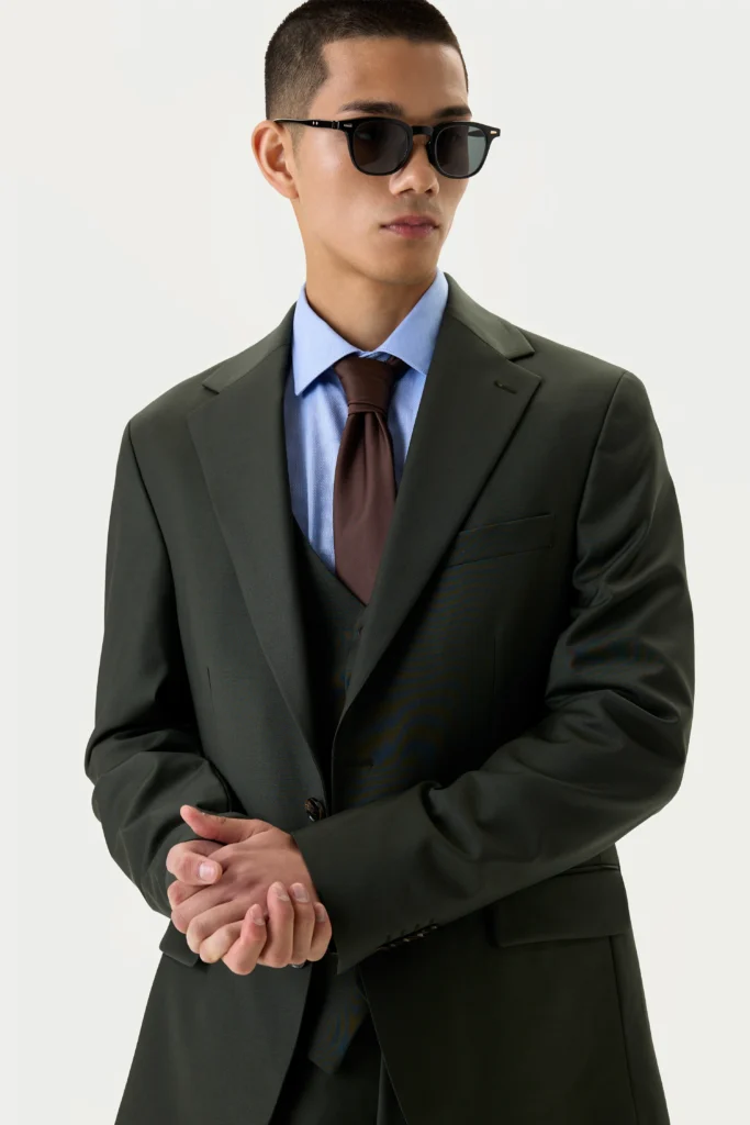 Костюм-трійка Deep Moss зі 100% шерсті be Gentleman 2