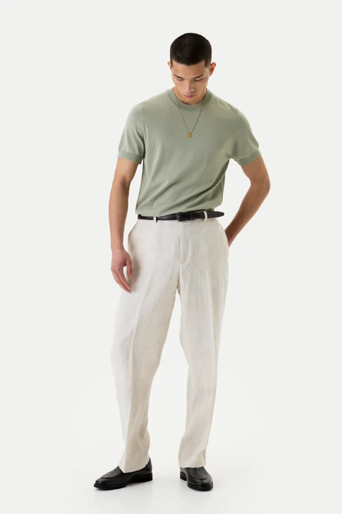 Mint-colored knitted T-shirt be Gentleman 2