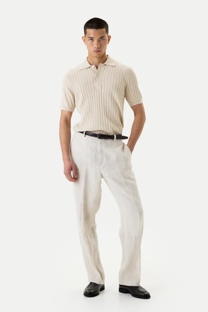 Штани прямого крою лляні сірі be Gentleman 2