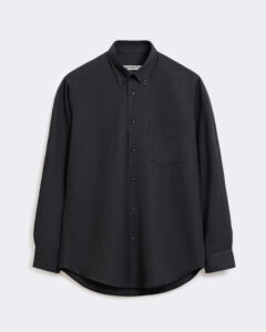 Сорочка-оксфорд чорна з накладною кишенею be Gentleman 5