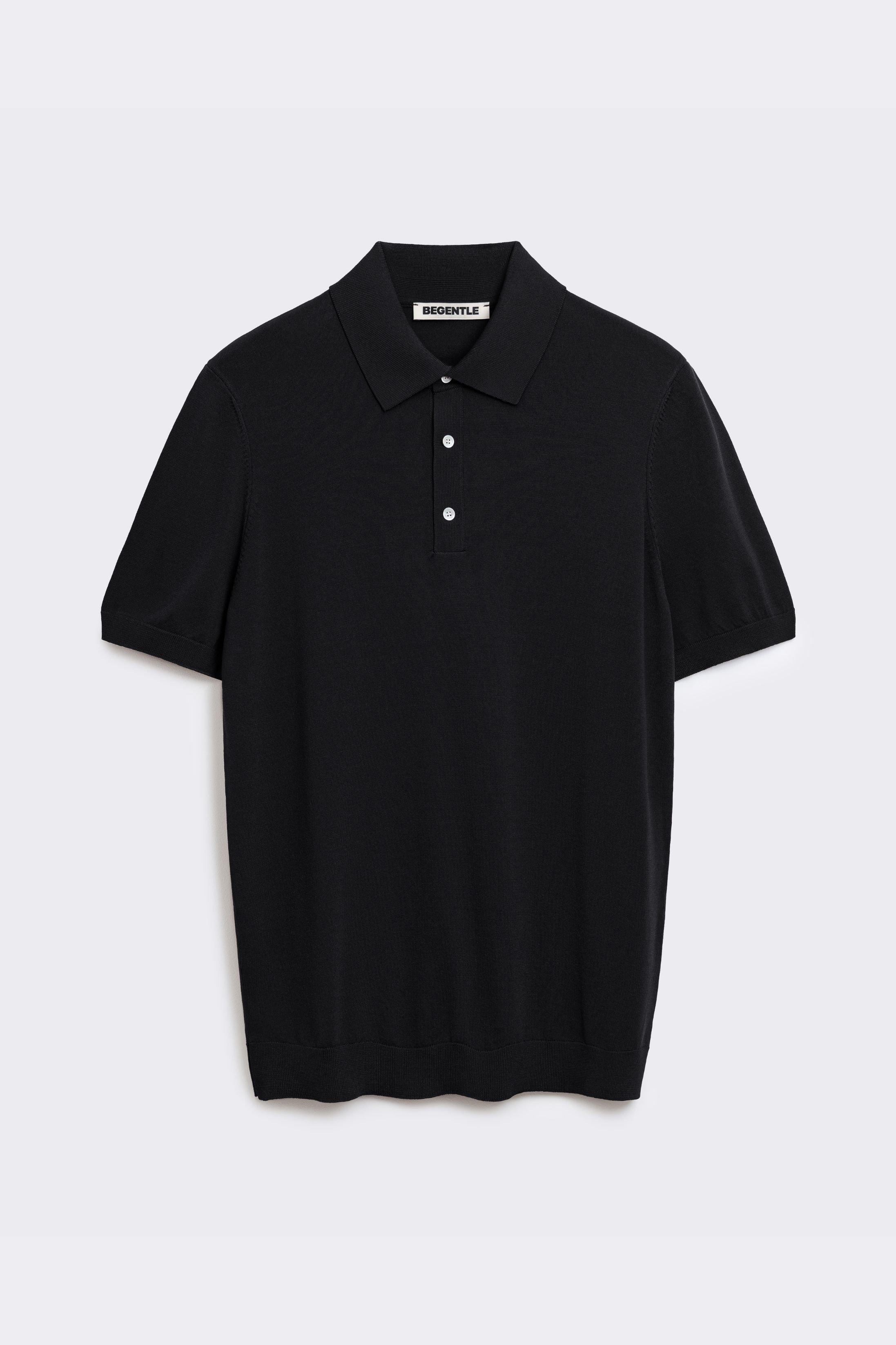 Трикотажна сорочка-поло чорна