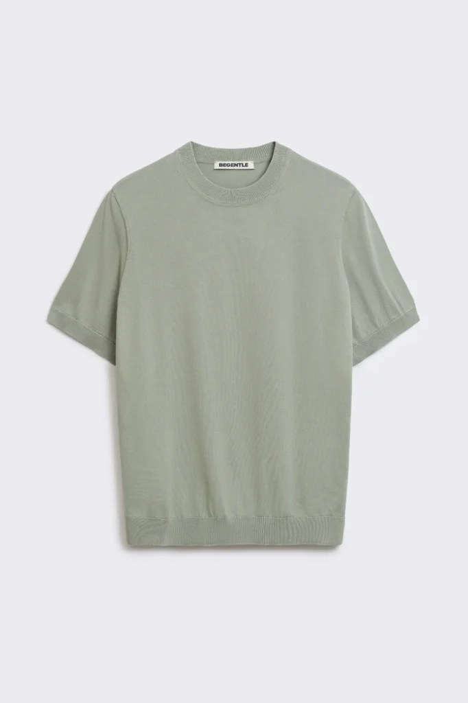 Mint-colored knitted T-shirt be Gentleman 2