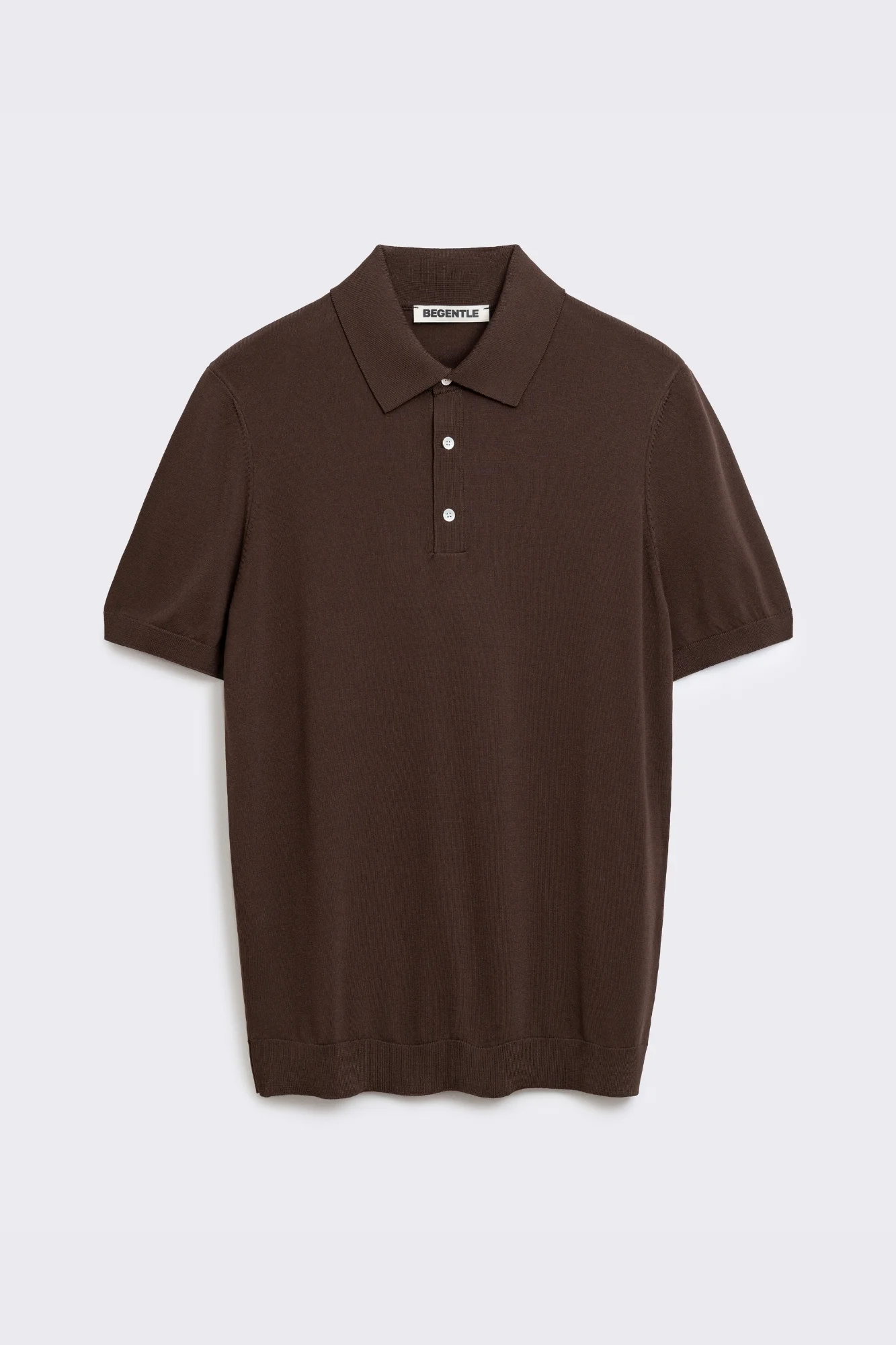 Трикотажна сорочка-поло коричнева